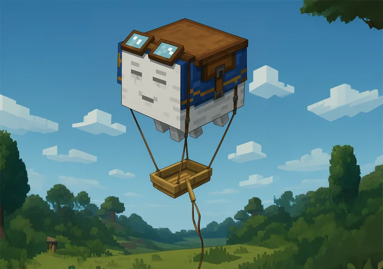 MinecraftHappyGhastHarnessBoat